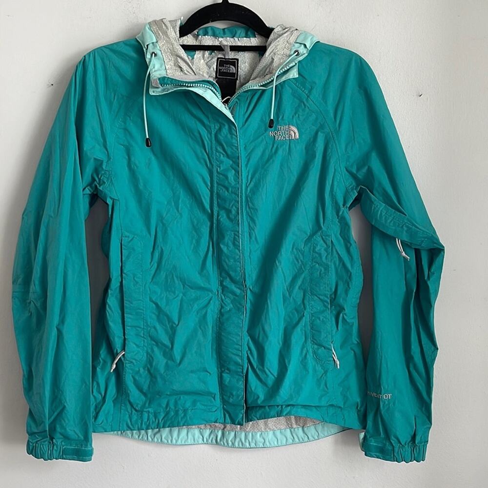 The North Face Hyvent full zip hooded rain coat jacket sz XS